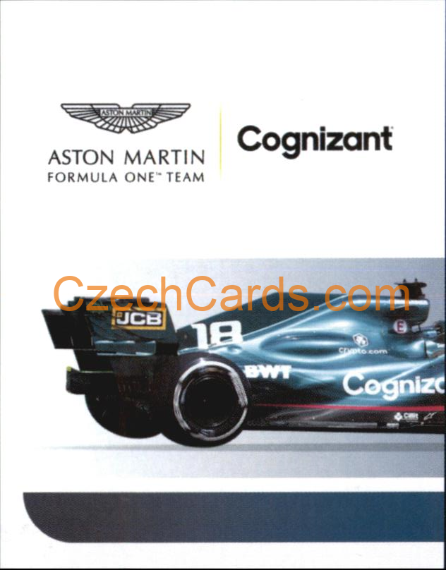 Aston Martin Lance Stroll 1/2 2021 Topps Formula 1 sticker Foil #77