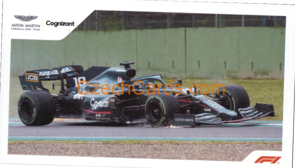 Aston Martin Lance Stroll 2021 Topps Formula 1 sticker #82