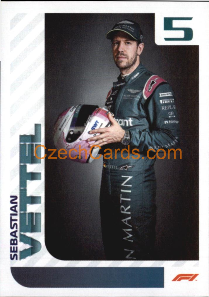 Sebastian Vettel 2021 Topps Formula 1 sticker XL #83