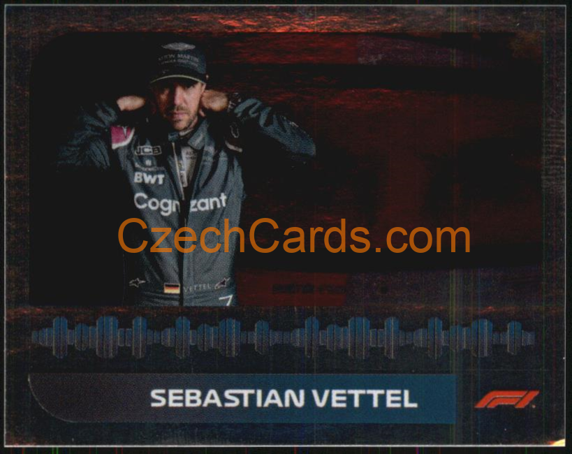 Sebastian Vettel 2021 Topps Formula 1 sticker Foil #86