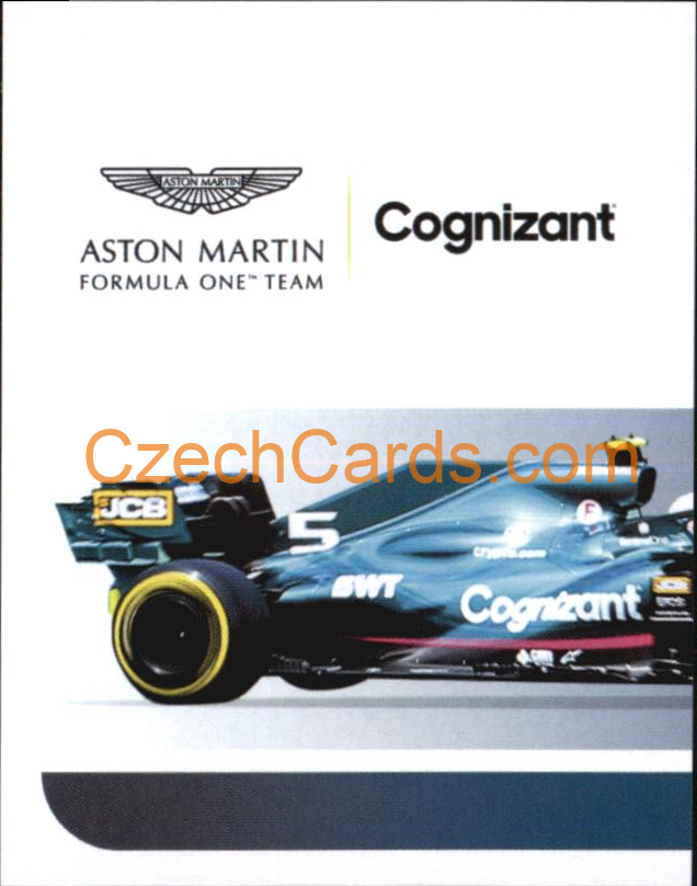 Aston Martin Sebastian Vettel 1/2 2021 Topps Formula 1 sticker #87