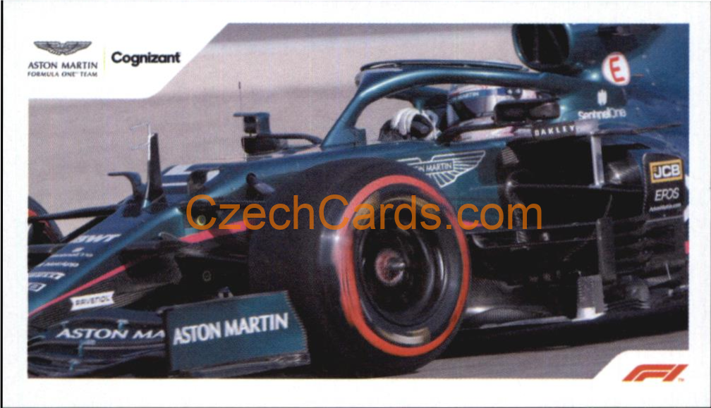 Aston Martin Sebastian Vettel 2021 Topps Formula 1 sticker #89