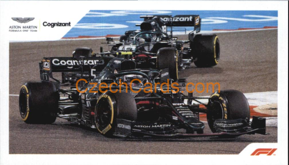 Aston Martin Sebastian Vettel 2021 Topps Formula 1 sticker #90