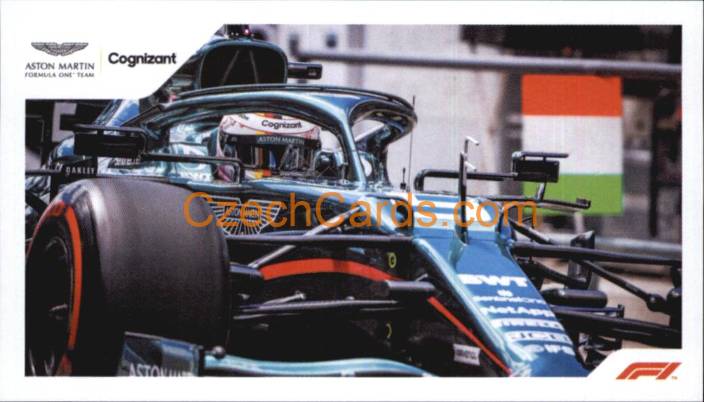 Aston Martin Sebastian Vettel 2021 Topps Formula 1 sticker #91