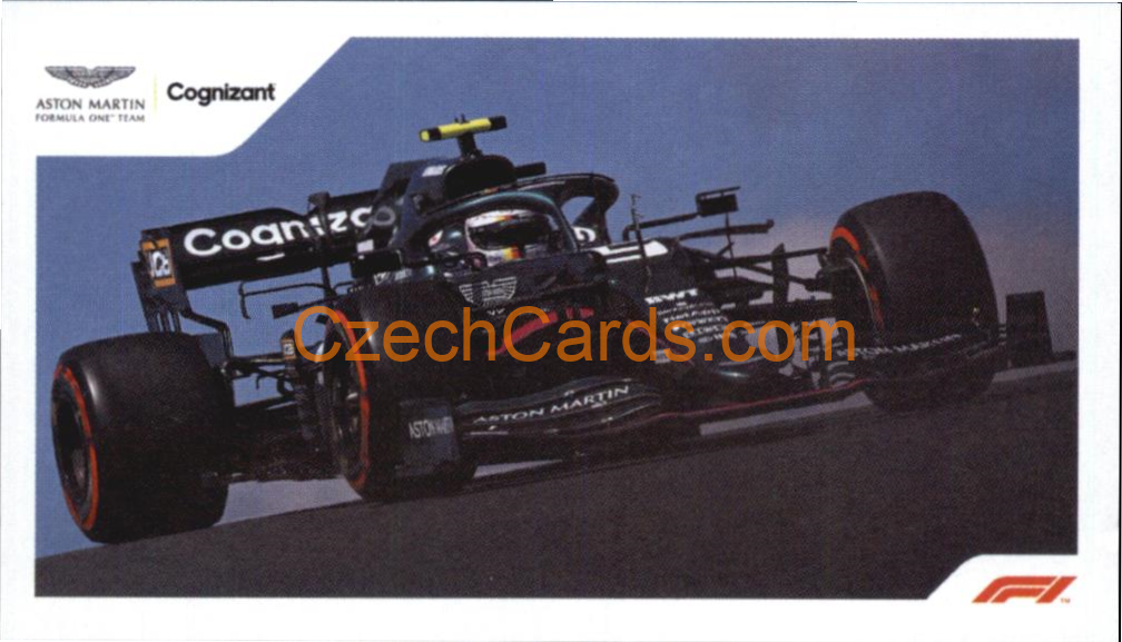 Aston Martin Sebastian Vettel 2021 Topps Formula 1 sticker #92