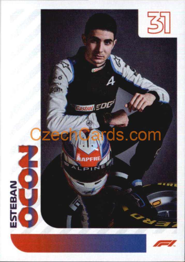 Esteban Ocon 2021 Topps Formula 1 sticker XL #93