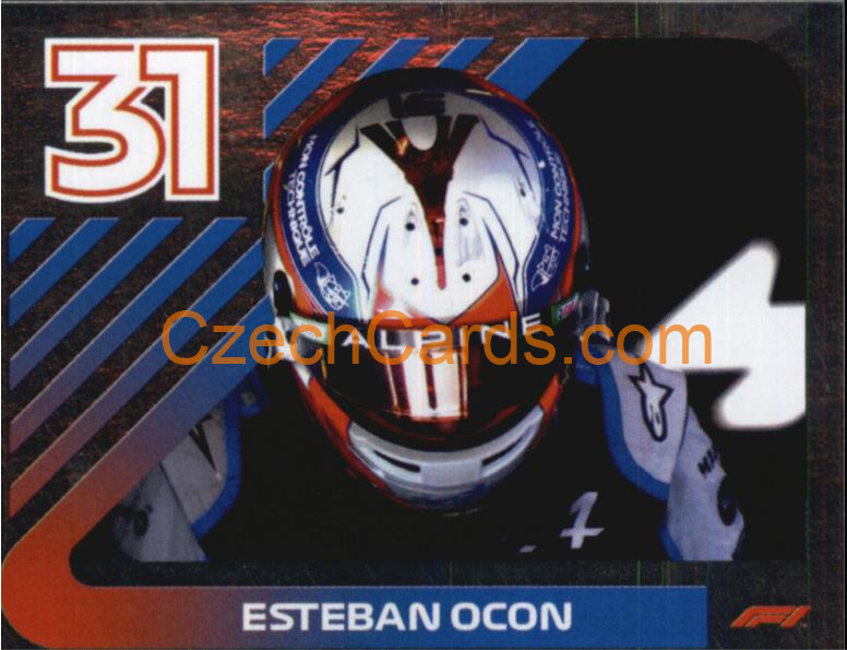 Esteban Ocon 2021 Topps Formula 1 sticker Foil #94