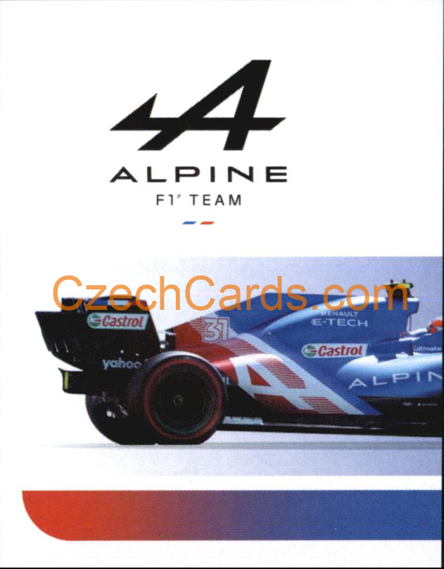 Alpine Esteban Ocon 1/2 2021 Topps Formula 1 sticker #97