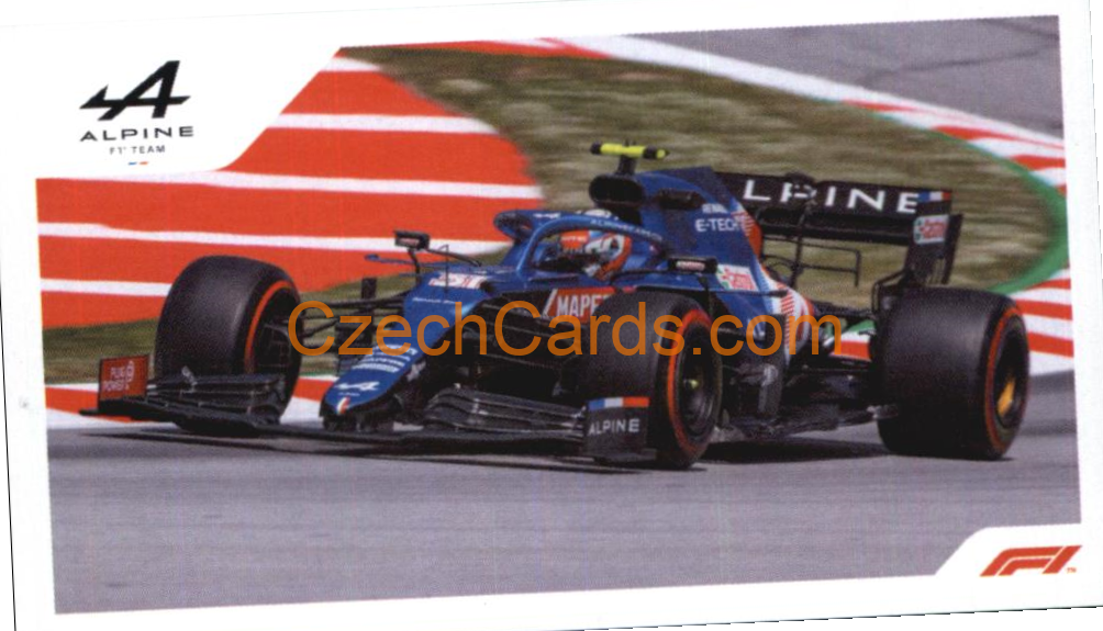Alpine Esteban Ocon 2021 Topps Formula 1 sticker #101