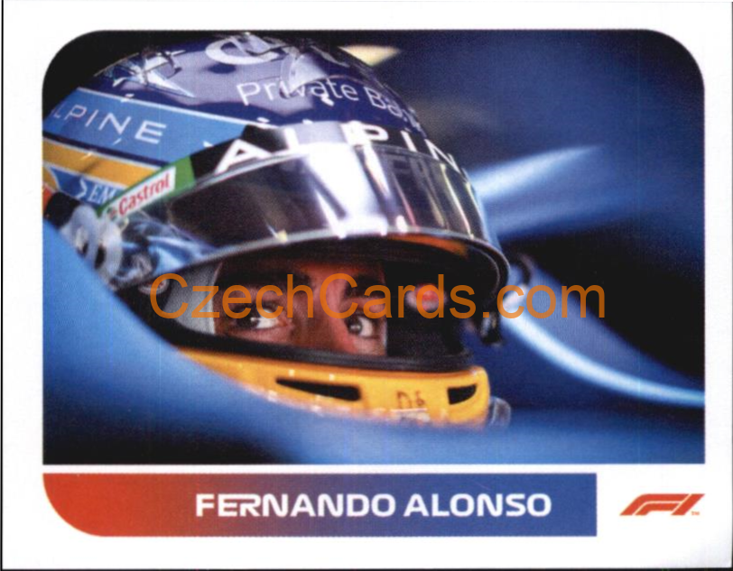 Fernando Alonso 2021 Topps Formula 1 sticker #105