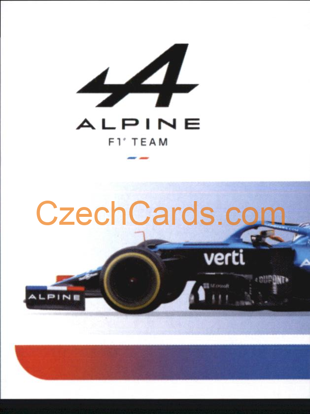 Alpine Fernando Alonso 1/2 2021 Topps Formula 1 sticker #107