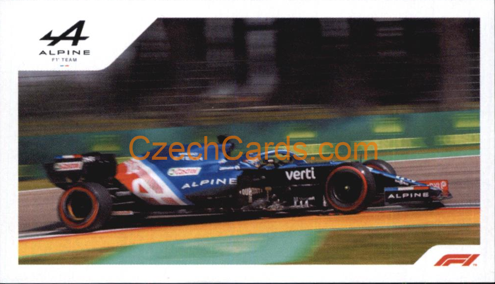 Alpine Fernando Alonso 2021 Topps Formula 1 sticker #109