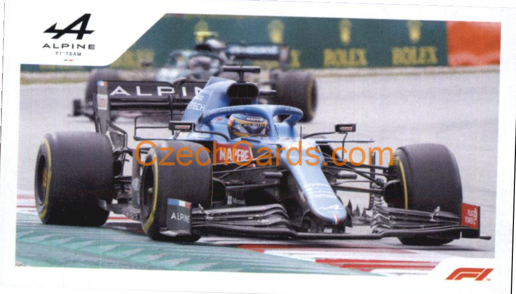 Alpine Fernando Alonso 2021 Topps Formula 1 sticker #112