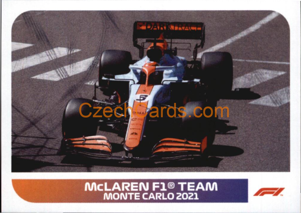 McLaren F1 Team (Monte Carlo 2021) 2021 Topps Formula 1 sticker XL #113
