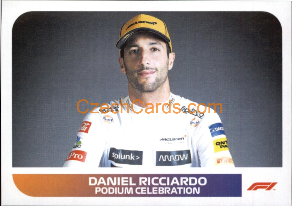 Daniel Ricciardo (Podium celebration) 2021 Topps Formula 1 sticker XL #116