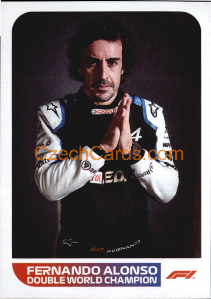 Fernando Alonso (Double world champion) 2021 Topps Formula 1 sticker XL #119