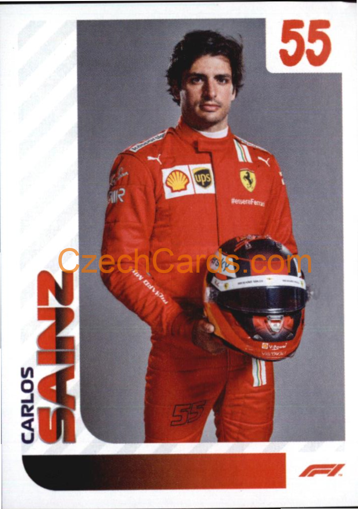 Carlos Sainz 2021 Topps Formula 1 sticker XL #121