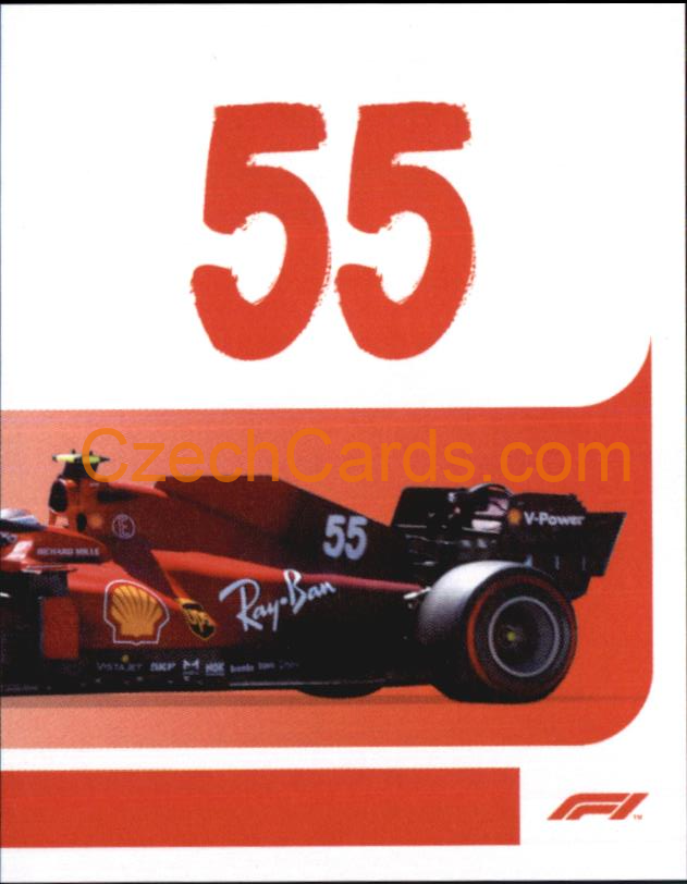 Ferrari Carlos Sainz 2/2 2021 Topps Formula 1 sticker #126