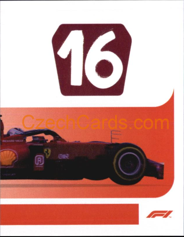 Ferrari Charles Leclerc 2/2 2021 Topps Formula 1 sticker #136