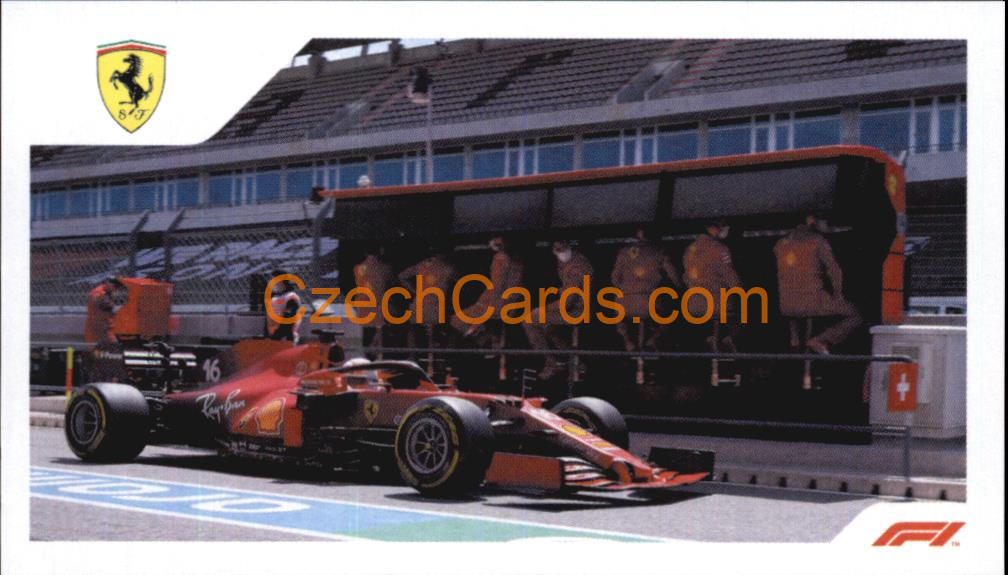 Ferrari Charles Leclerc 2021 Topps Formula 1 sticker #138