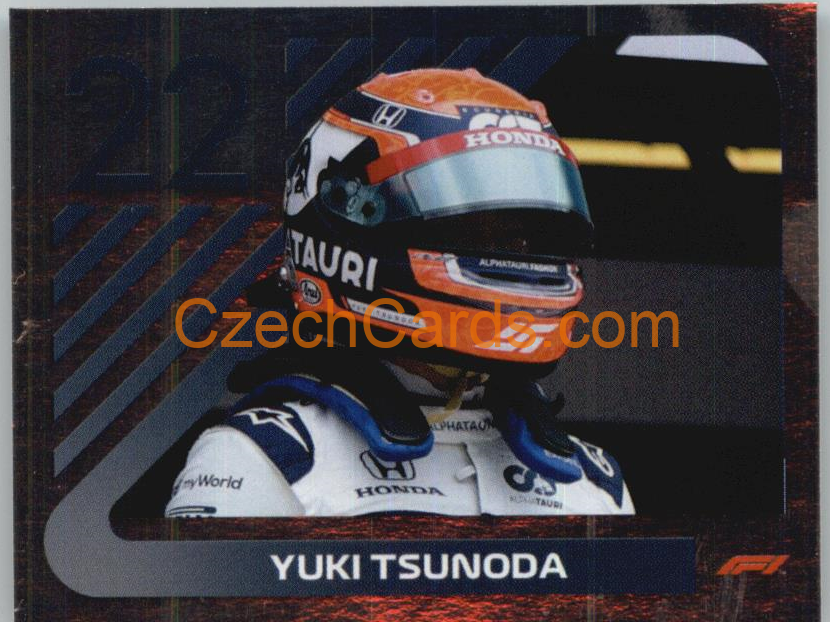 Yuki Tsunoda 2021 Topps Formula 1 sticker Foil #152