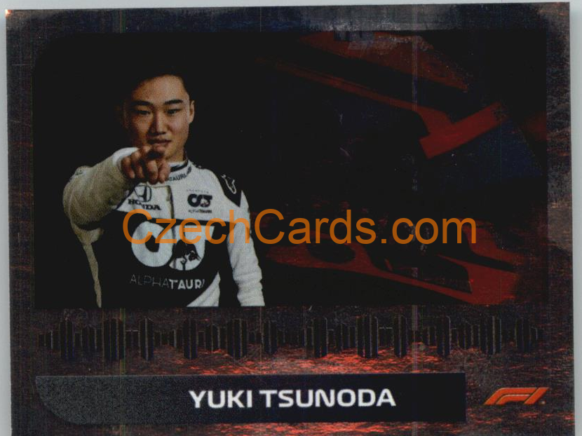 Yuki Tsunoda 2021 Topps Formula 1 sticker Foil #154