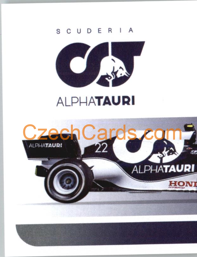 Alpha Tauri Yuki Tsunoda 1/2 2021 Topps Formula 1 sticker #155
