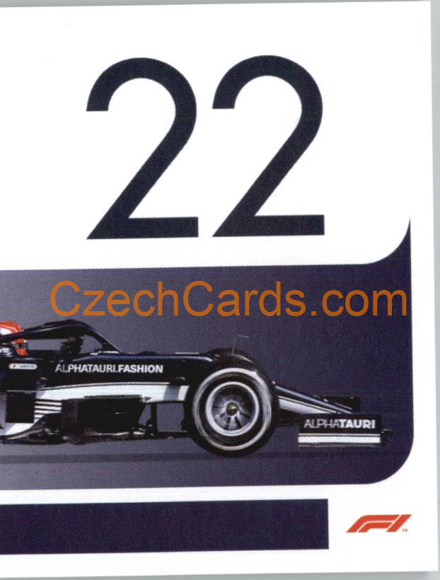 Alpha Tauri Yuki Tsunoda 2/2 2021 Topps Formula 1 sticker #156