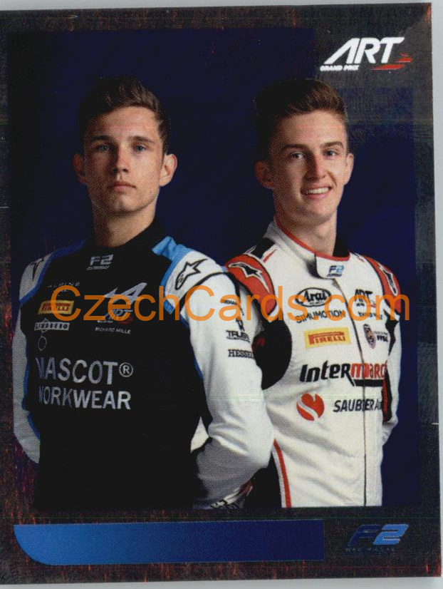 Lundgaard / Pourchaire 2021 Topps Formula 1 sticker Foil #226