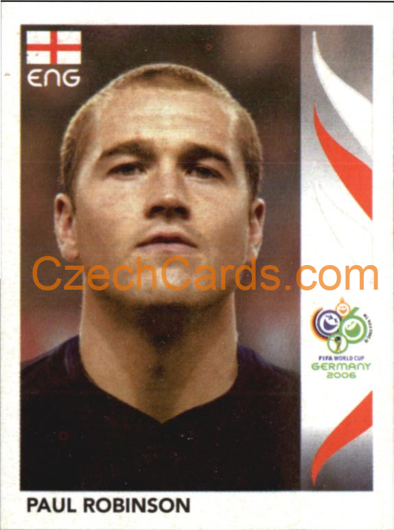 Paul Robinson 2006 Panini FIFA WC Germany sticker #95
