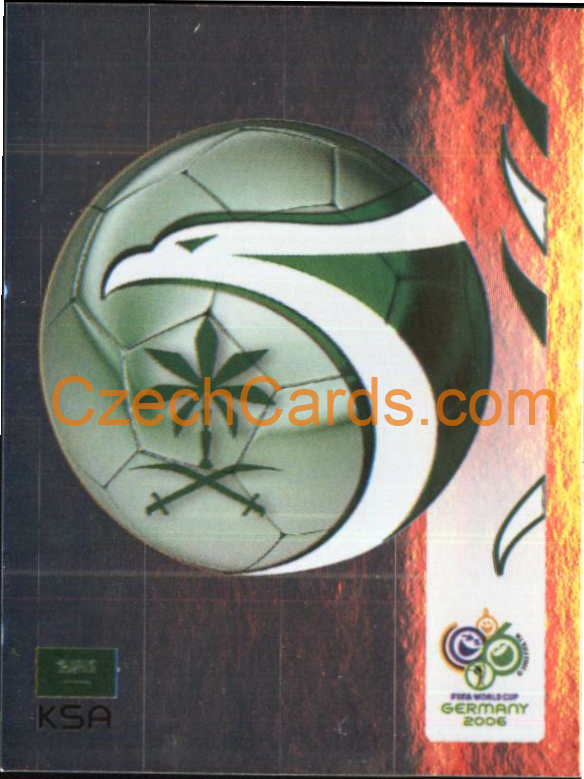Team Emblem Saudi Arabia 2006 Panini FIFA WC Germany sticker metal #587