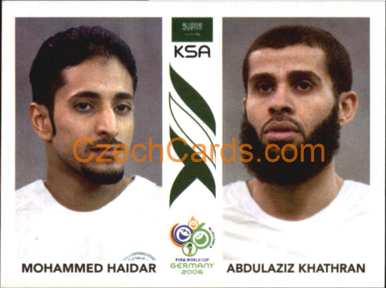 Mohammed Haidar/Abdulaziz Khathran 2006 Panini FIFA WC Germany sticker #594