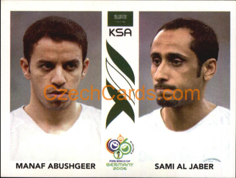 Manaf Abushgeer/Sami Al Jaber 2006 Panini FIFA WC Germany sticker #595