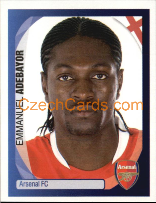 Emmanuel Adebayor 2007/08 Panini UCL sticker #41