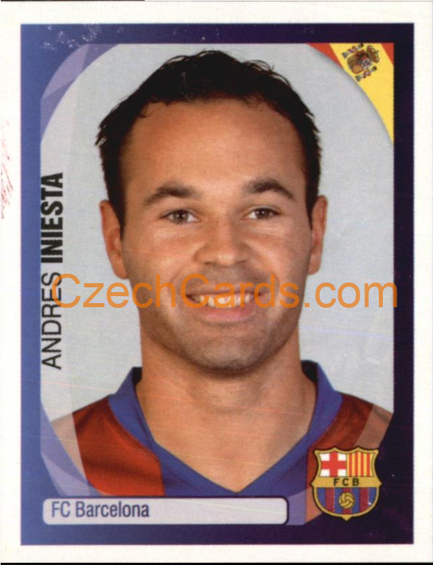 Andres Iniesta 2007/08 Panini UCL sticker #54