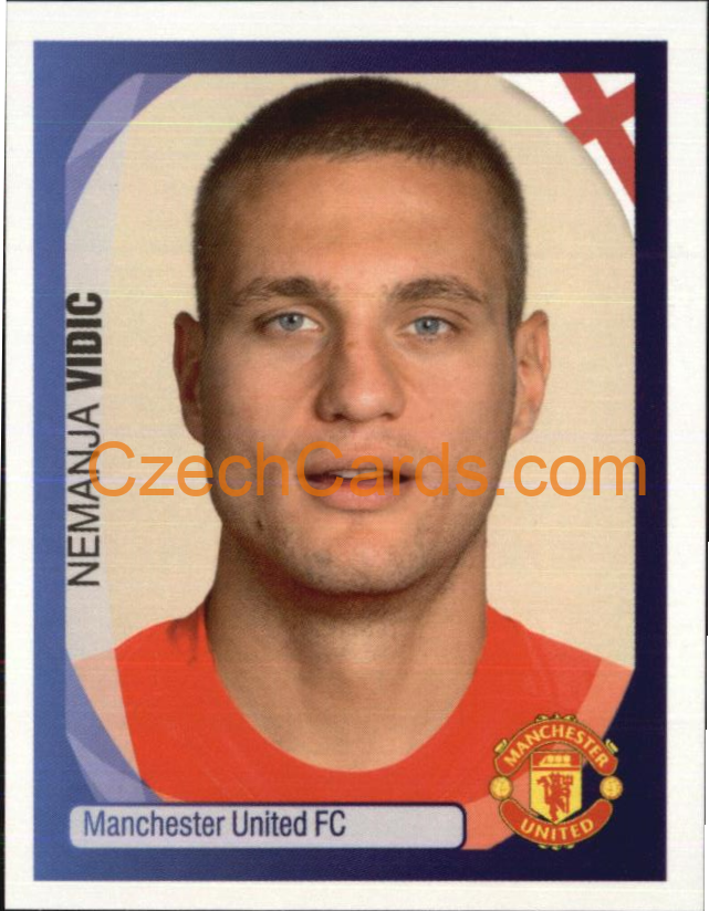 Nemanja Vidic 2007/08 Panini UCL sticker #234