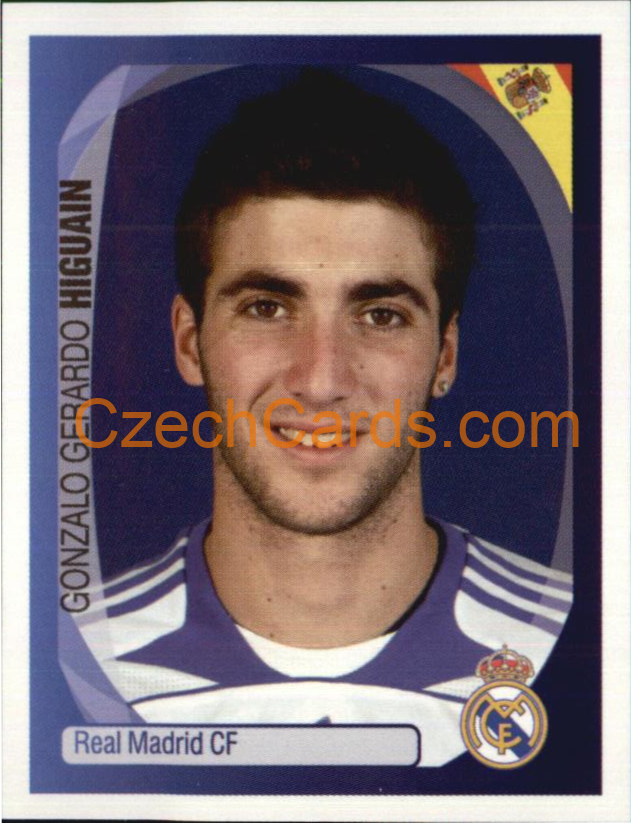 Gonzalo Gerardo Higuain 2007/08 Panini UCL sticker #344