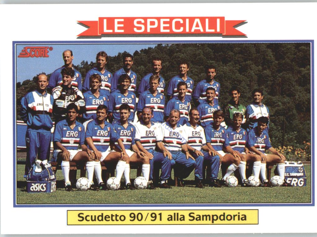 Sampdoria Team Card 1992 Score Italian League #433