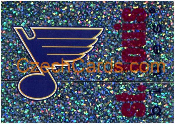 St. Louis Blues Logo 1998/99 Panini NHL Hockey sticker shiny #151