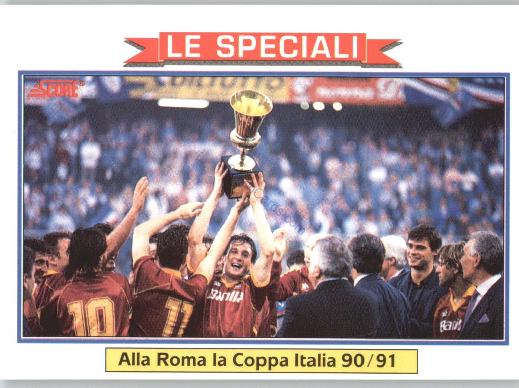 A.S. Roma Team Card 1992 Score Italian League #434