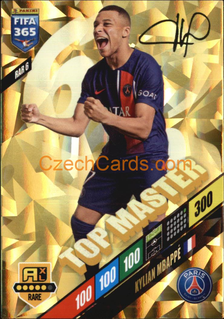 Kylian Mbappé 2024 Panini FIFA 365  Adrenalyn XL Top Master RAR6