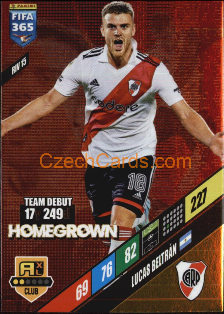 Lucas Beltrán 2024 Panini FIFA 365  Adrenalyn XL Homegrown RIV15