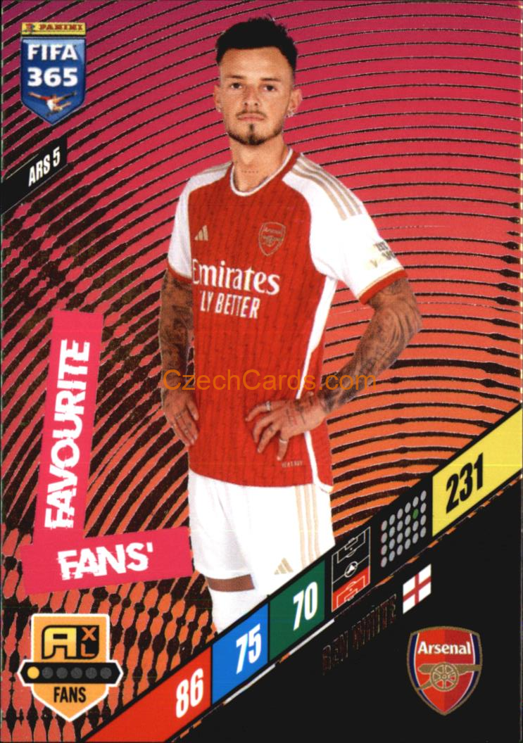 Ben White 2024 Panini FIFA 365  Adrenalyn XL Fans ARS5