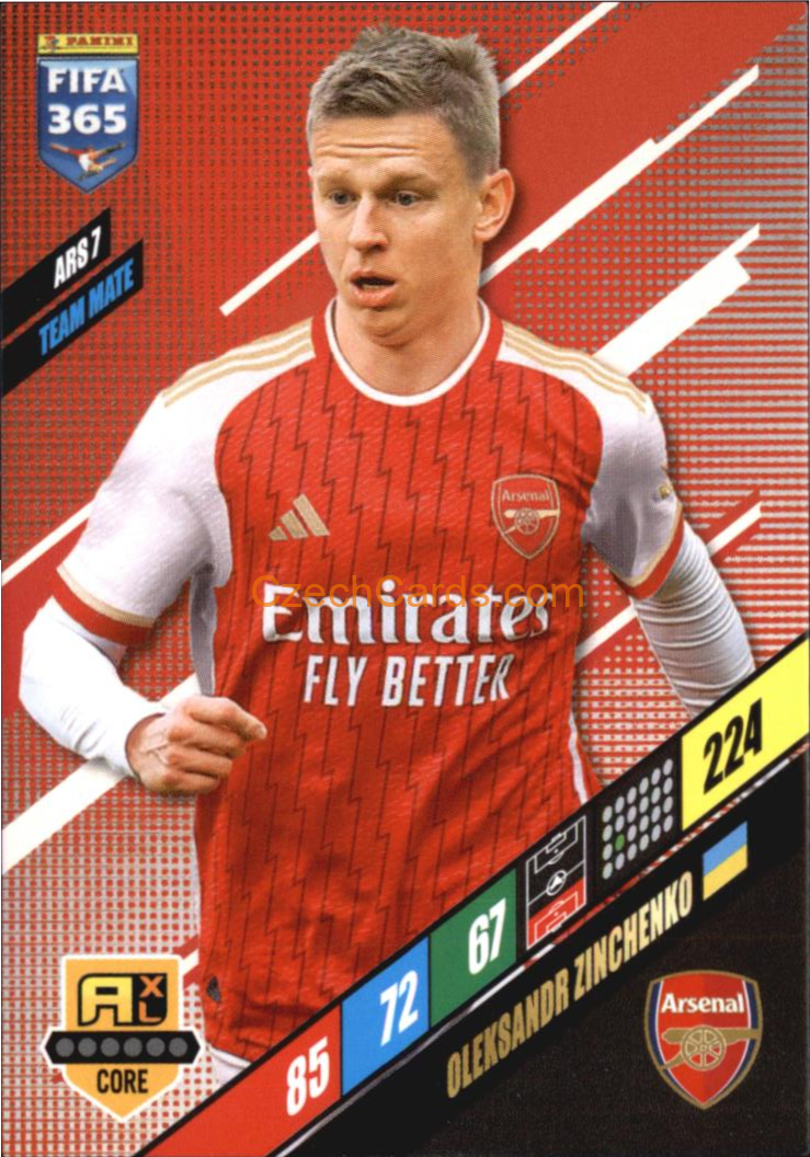 Oleksandr Zinchenko 2024 Panini FIFA 365  Adrenalyn XL ARS7