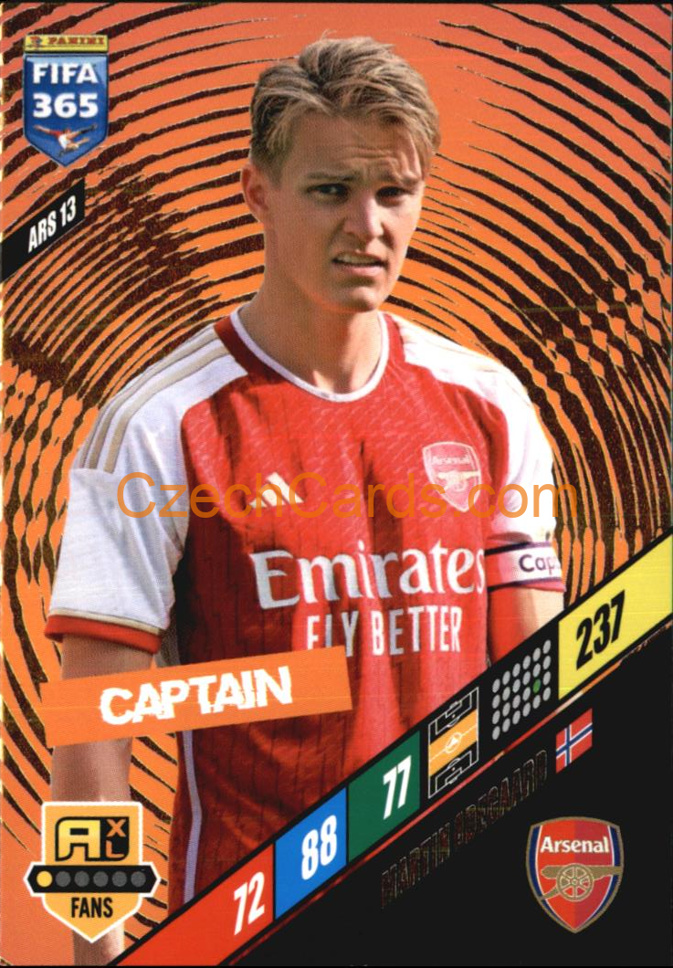 Martin Ødegaard 2024 Panini FIFA 365  Adrenalyn XL Captain ARS13