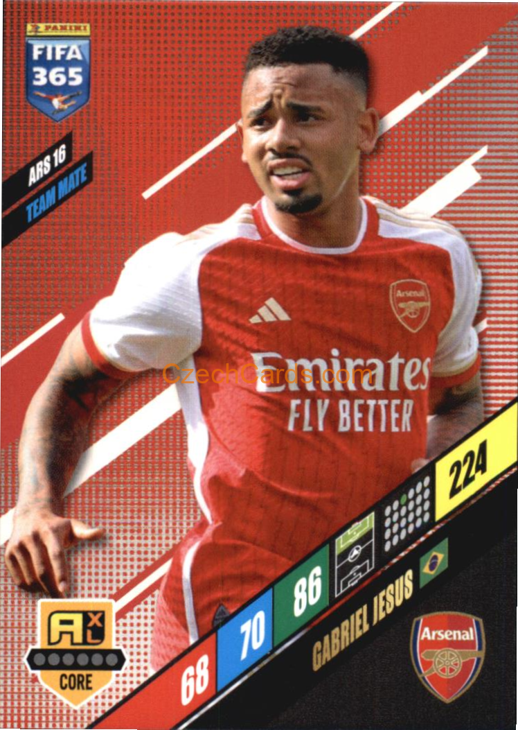Gabriel Jesus 2024 Panini FIFA 365  Adrenalyn XL ARS16