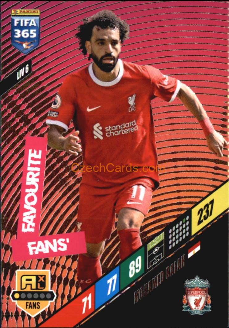 Mohamed Salah 2024 Panini FIFA 365  Adrenalyn XL Fans LIV6