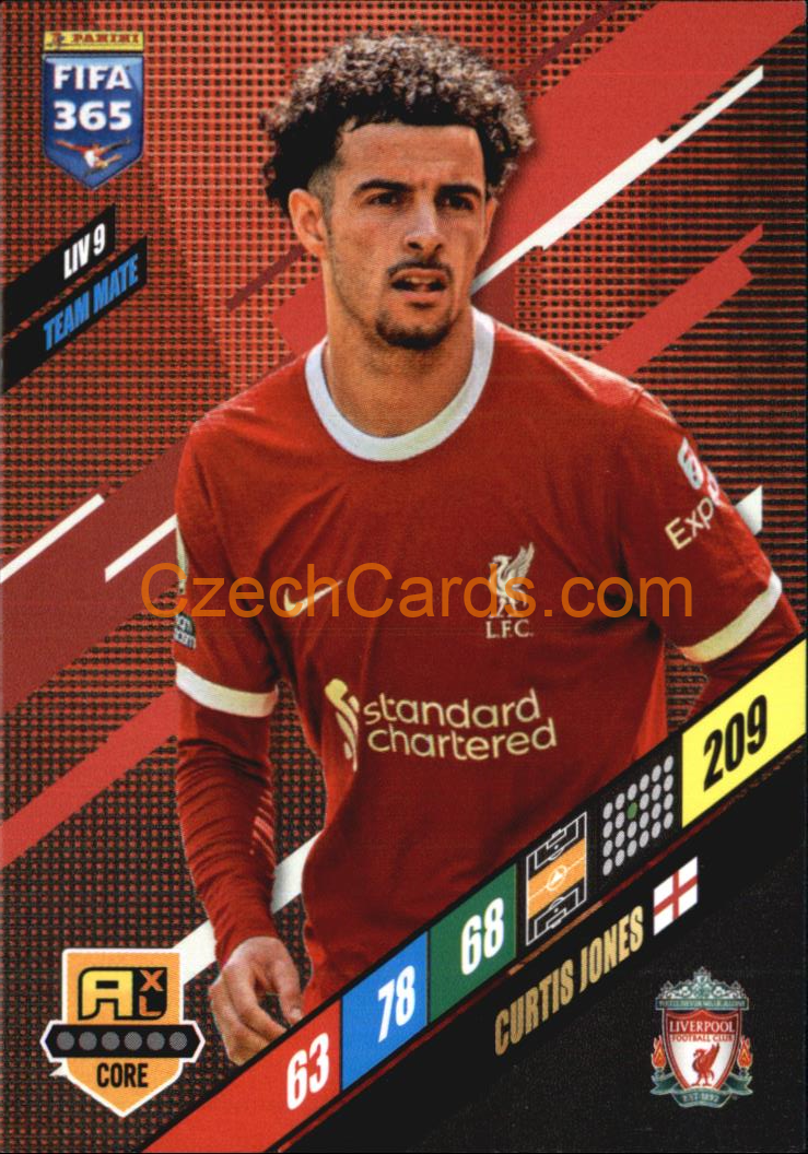 Curtis Jones 2024 Panini FIFA 365  Adrenalyn XL LIV9