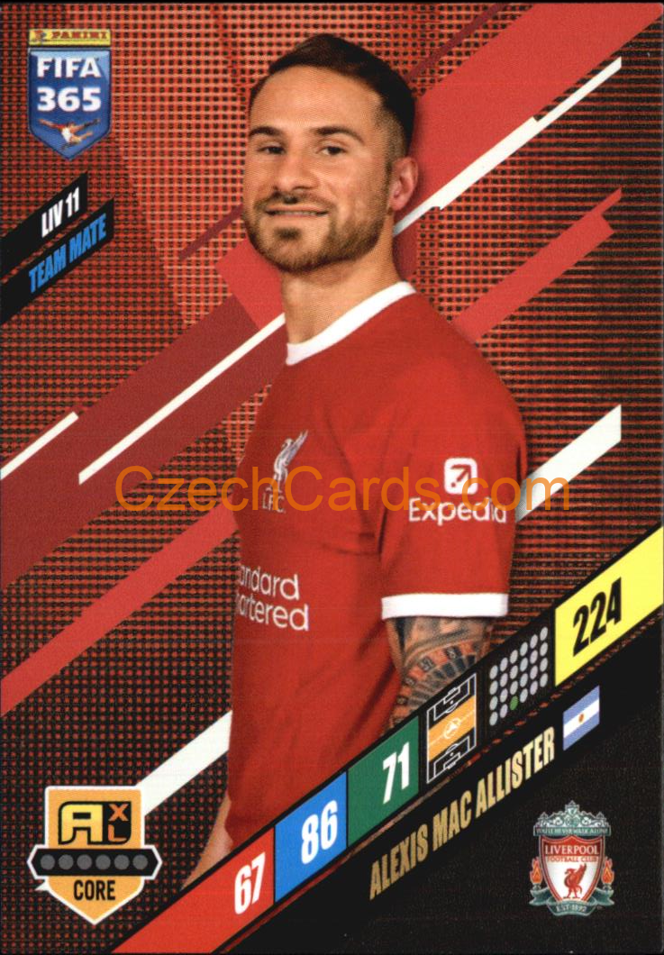Alexis Mac Allister 2024 Panini FIFA 365  Adrenalyn XL LIV11