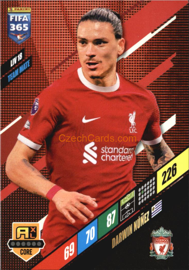 Darwin Nuñez 2024 Panini FIFA 365  Adrenalyn XL LIV18